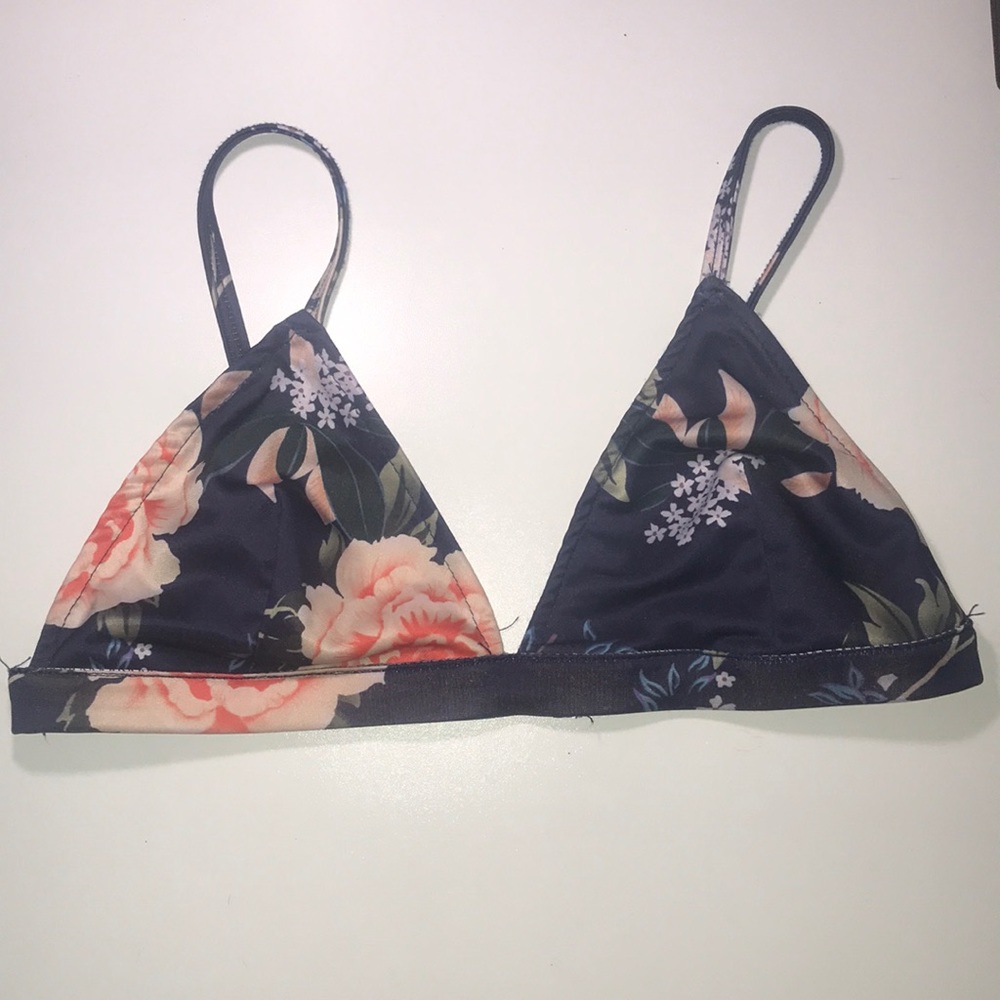 Floral bathing suit top